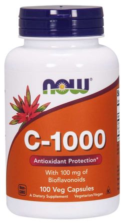 NOW® Foods NOW Vitamin C-1000 s bioflavonoidy, 100 rostlinných kapslí
