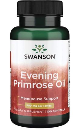 Swanson Evening Primrose Oil (Pupálkový olej), 500 mg, 100 softgelových kapslí