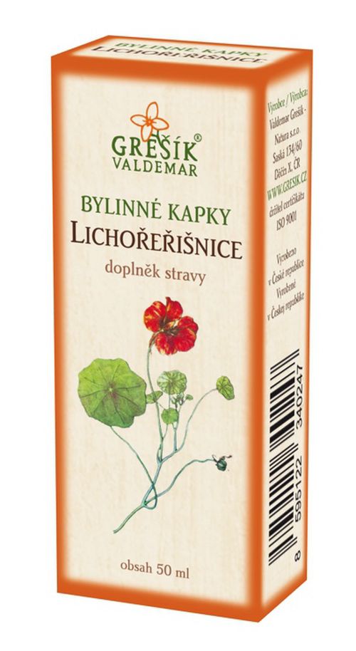 Grešík Natura Lichořeřišnice bylinné kapky 50 ml