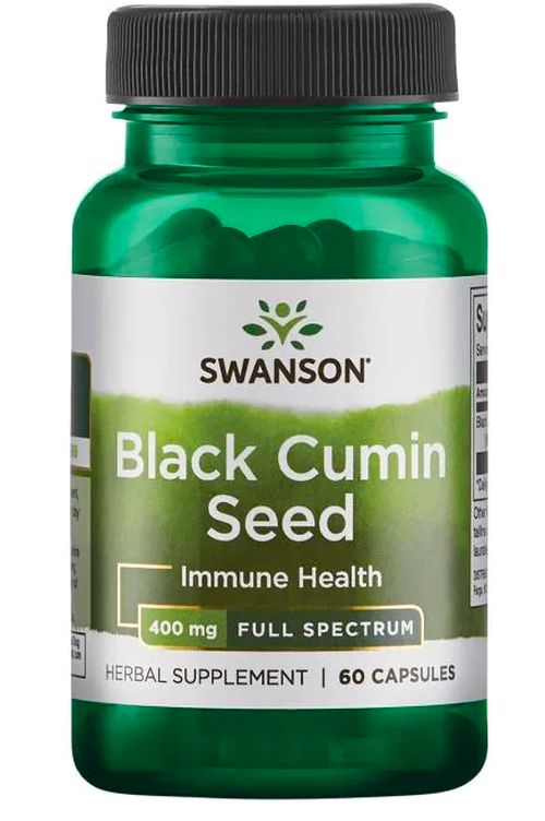 Swanson Black Cumin Seed (Černucha setá), 400 mg, 60 kapslí