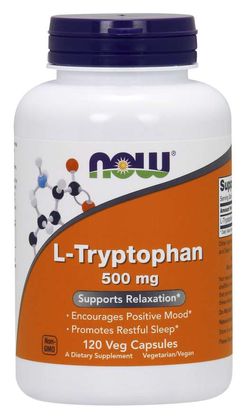 Now® Foods NOW L-Tryptofan 500 mg, 120 rostlinných kapslí