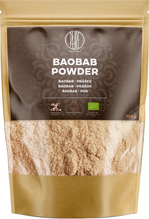 BrainMax Pure Baobab BIO prášek, 100 g - *CZ-BIO-001 certifikát