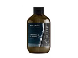 Ecolatiér Urban - Pánský sprchový gel a šampon 2v1, grep a verbena, 600 ml