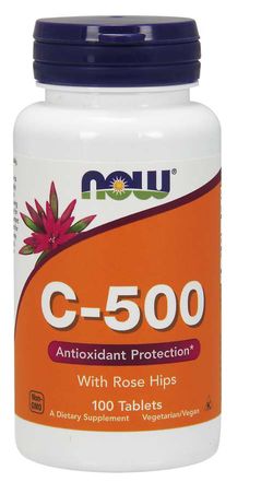 NOW® Foods NOW Vitamin C-500 s šípkem, 100 tablet