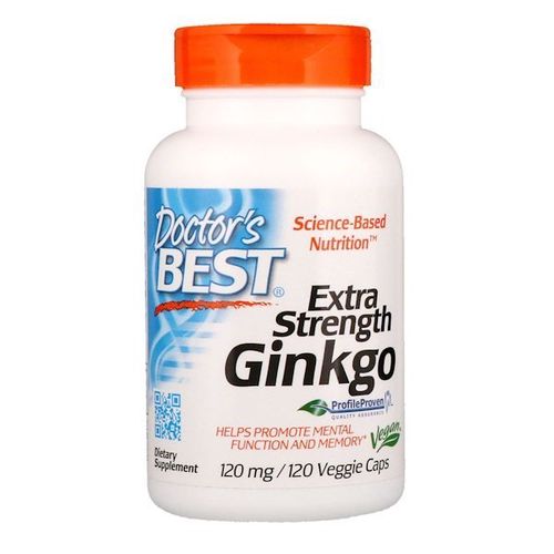 Doctor's Best Doctor’s Best Extra Strength Ginkgo, 120 mg, 120 rostlinných kapslí