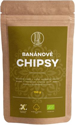 BrainMax Pure Banánové Chipsy BIO, 150 g *CZ-BIO-001 certifikát