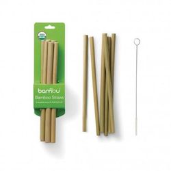 Bambu Bambusová brčka s kartáčkem - 6ks