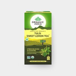 Organic India Tulsi sladký citron BIO, 25 sáčků *CZ-BIO-001 certifikát