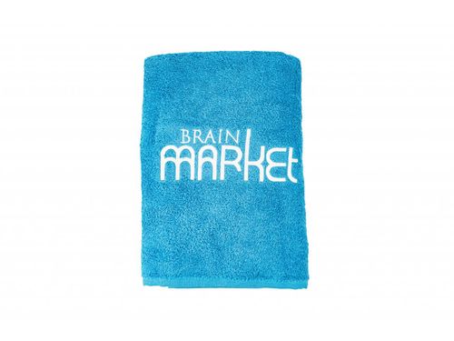 BrainMax BrainMarket osuška z organické bavlny - modrá
