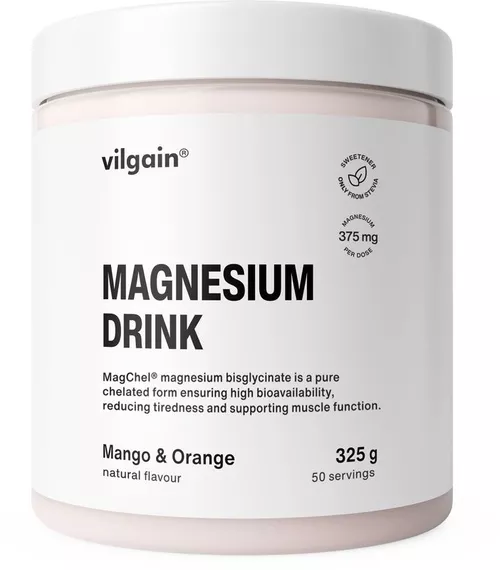 Vilgain Magnesium Drink – Mango a pomeranč 325 g