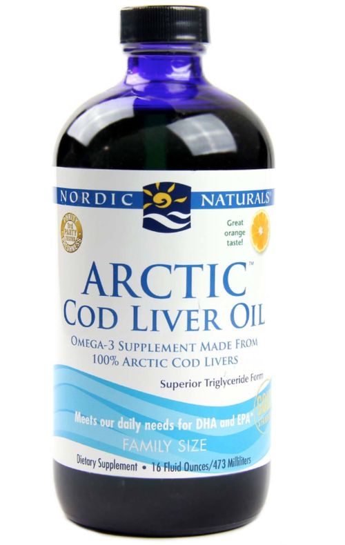 Nordic Naturals Arctic Cod liver oil (olej z tresčích jater) - Pomeranč, 473 ml