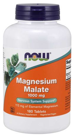 Now® Foods NOW Magnesium Malate, 180 tablet