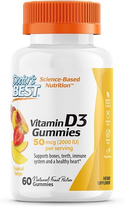 Doctor's Best Doctor’s Best Vitamin D3 Gummies (vitamín D3), Mango, 60 gumových medvídků