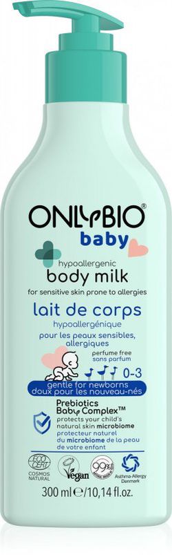 OnlyBio - Hypoalergenní tělové mléko pro miminka, 300 ml