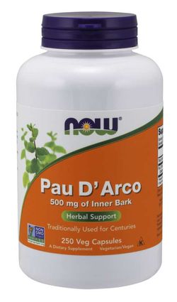 Now® Foods NOW Pau D’Arco (Lapacho), 500 mg, 250 rostlinných kapslí
