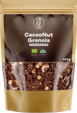 BrainMax Pure CacaoNut Granola, Kakao a Lískový ořech, BIO, 400 g *CZ-BIO-001 certifikát