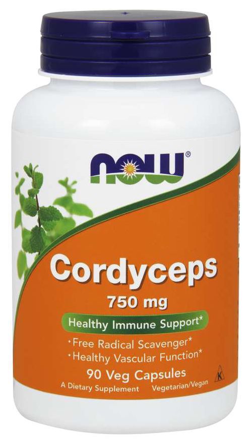 Now® Foods NOW Cordyceps 750 mg (Organic), 90 kapslí