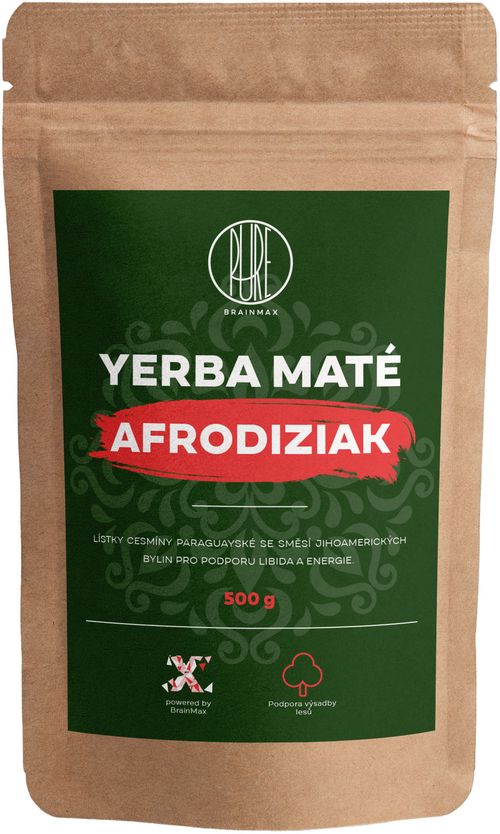 Votamax BrainMax Pure Organic Yerba Maté - Afrodiziak, 500 g