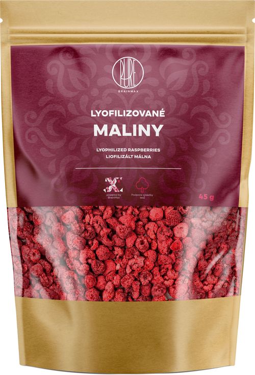 BrainMax Pure Lyofilizované maliny, 45 g