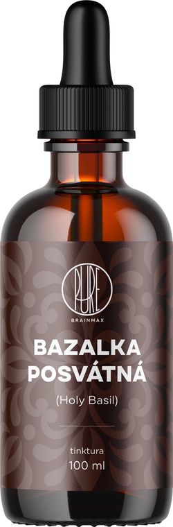BrainMax Pure Bazalka posvátná, Holy Basil, tinktura 1:5, 100 ml