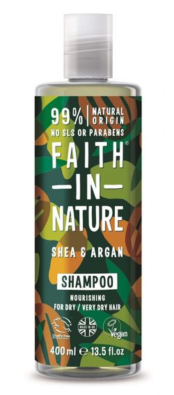 Faith in Nature - Šampon, argan a bambucké máslo, 400 ml