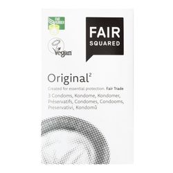 FAIR SQUARED - Veganský přírodní kondom - Original Počet ks v balení: 3ks