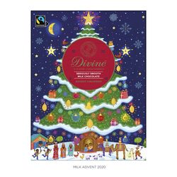 Divine Chocolate - Adventní kalendář mléčná čokoláda 26%, 85g