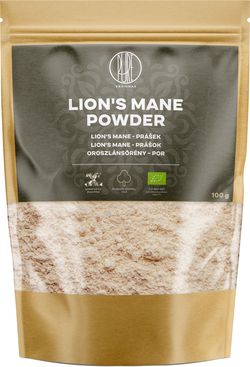 BrainMax Pure Lion's Mane (Hericium) prášek, BIO 100g *CZ-BIO-001 certifikát