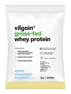 Vilgain Grass-Fed Whey Protein – bílá čokoláda a kokos 30 g