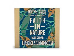 Faith in Nature, Tuhé mýdlo pro muže - Modrý cedr, 100g