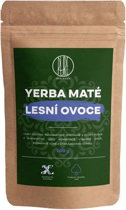 BrainMax Pure Organic Yerba Maté - Lesní ovoce, 500 g