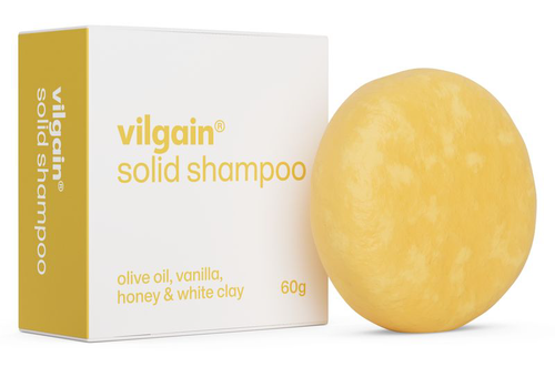 Vilgain Tuhý šampon – Olivový olej, vanilka, med & bílý jíl 60 g