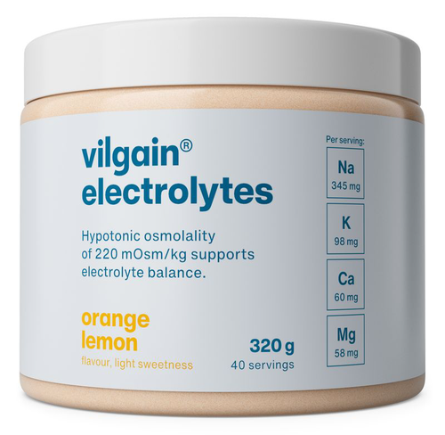 Vilgain Elektrolyty – pomeranč & citron bez stévie 320 g