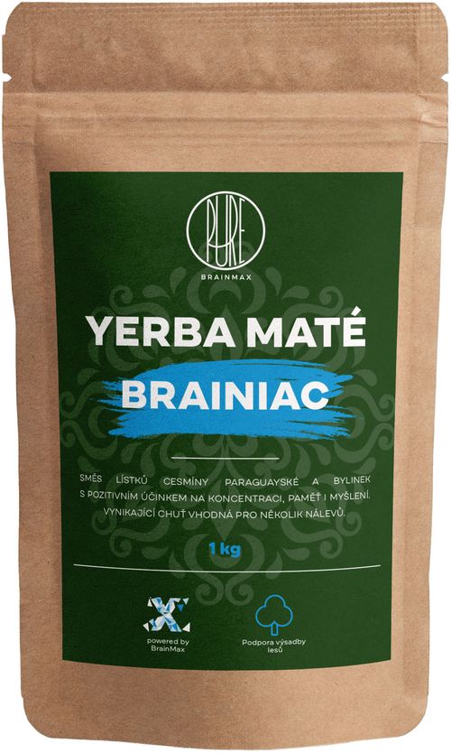 BrainMax Pure Organic Yerba Maté - Brainiac, 1000 g