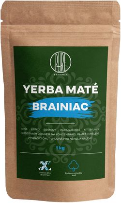 BrainMax Pure Organic Yerba Maté - Brainiac, 1000 g