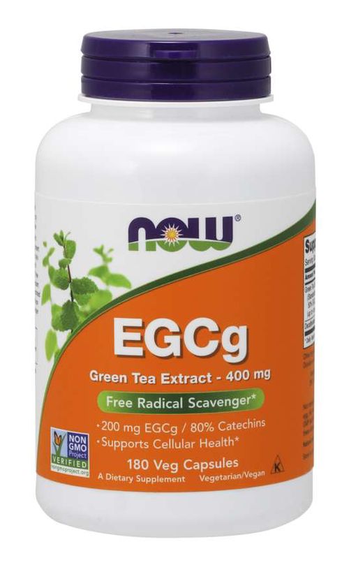 NOW® Foods NOW Extrakt zeleného čaje s EGCg, 400 mg, 180 rostlinných kapslí
