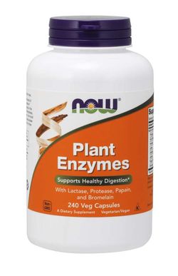 Now® Foods NOW Plant Enzymes, rostlinné enzymy, 240 rostlinných kapslí