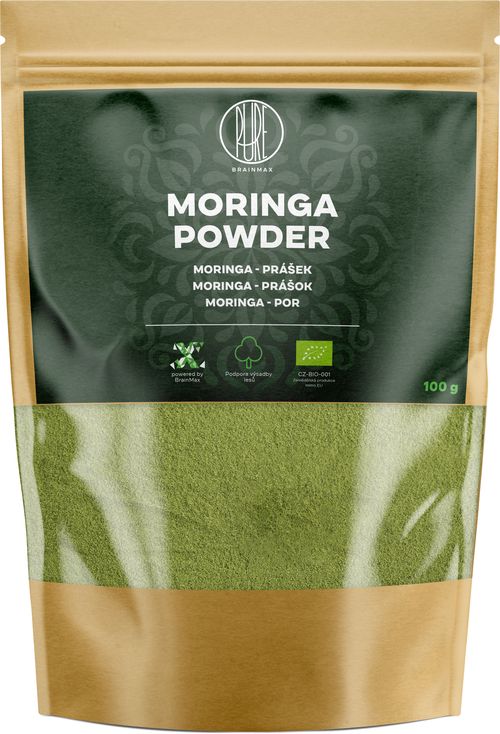 BrainMax Pure Moringa BIO prášek, 100 g *CZ-BIO-001 certifikát