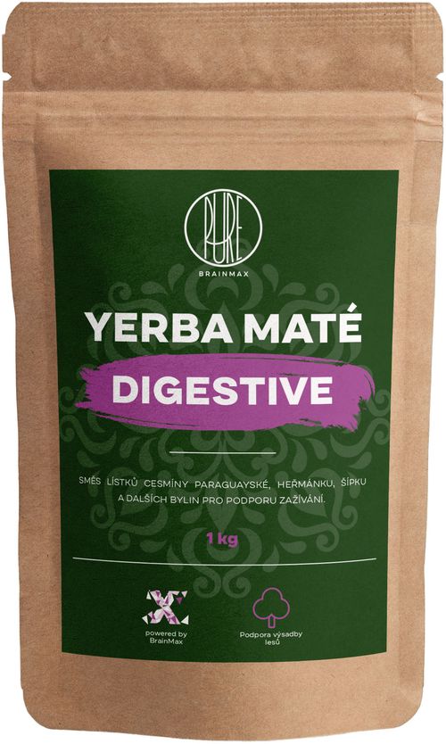 BrainMax Pure Organic Yerba Maté - Digestive, 1000 g