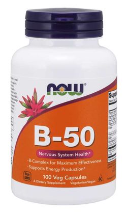 Now® Foods NOW Vitamin B-50 Complex, 100 rostlinných kapslí