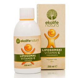 Ekolife Natura - Liposomal Vitamin C 500mg 250ml pomeranč (Lipozomální vitamín C)