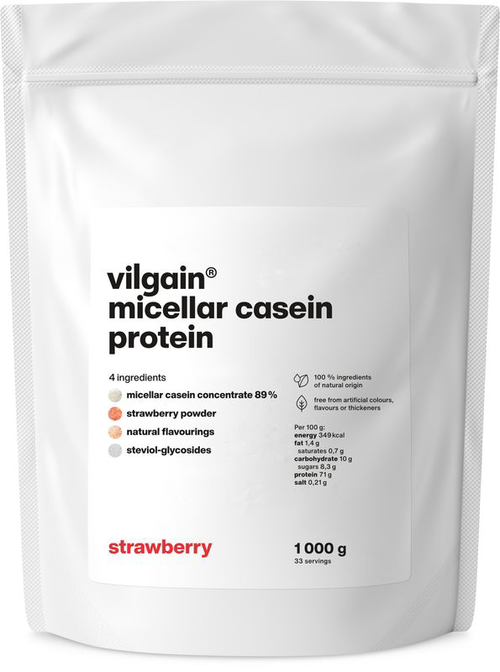 Vilgain Micellar Casein Protein – jahoda 1 000 g