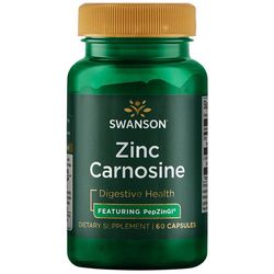 Swanson Zinc Carnosine PepZinGI®, Zinek Karnosin, 60 kapslí