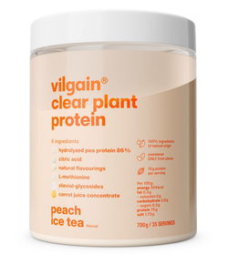 Vilgain Clear Plant Protein – broskvový ledový čaj 700 g