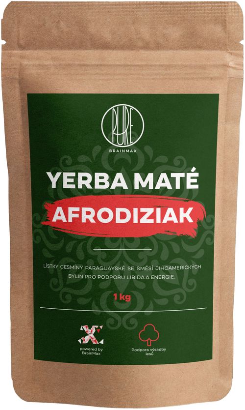 Votamax BrainMax Pure Organic Yerba Maté - Afrodiziak, 1000 g