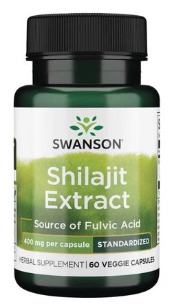 Jarrow Formulas Swanson Shilajit Extrakt - 400 mg, 60 rostlinných kapslí