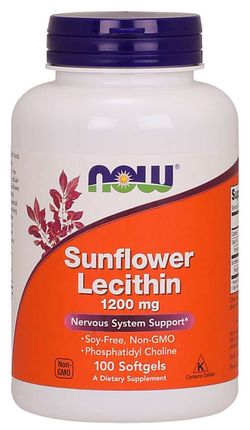 NOW® Foods NOW Sunflower Lecithin (slunečnicový lecitin), 1200 mg, 100 softgelových kapslí