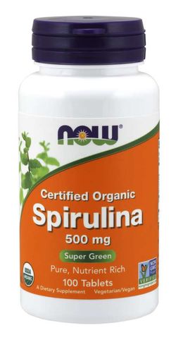NOW® Foods NOW Spirulina Organic, 500 mg, 100 tablet