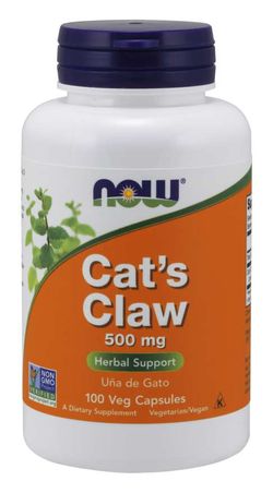 Now® Foods NOW Cat's Claw (Řemdihák plstnatý), 500 mg, 100 rostlinných kapslí
