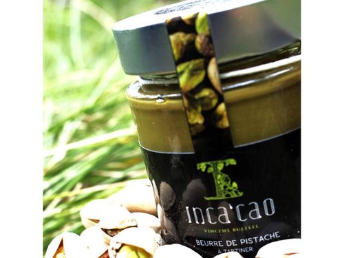 Incacao - Pistáciové ořechové máslo obohacené o sušený MCT olej a kolagen, 125 g